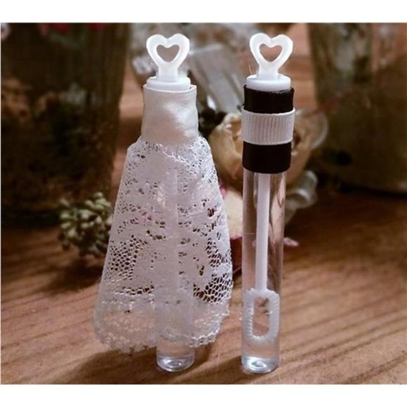 40 Pack Mini Heart Bubble Wands – Great Wand Bubbles Party Favors for Weddings - Picture 4 of 6